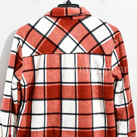 NWT Sage Ladies' Plush Shirt Jacket in RED - Picture 7 of 7